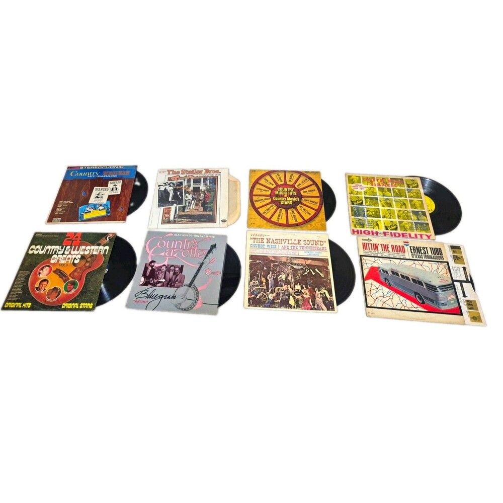 Vintage Country Western Vinyl Record Lot Ernest Tubb Statler Bros Bluegrass